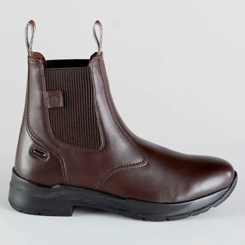 Toggi Barrington Adults Waterproof Paddock Boots-Dark Brown-1