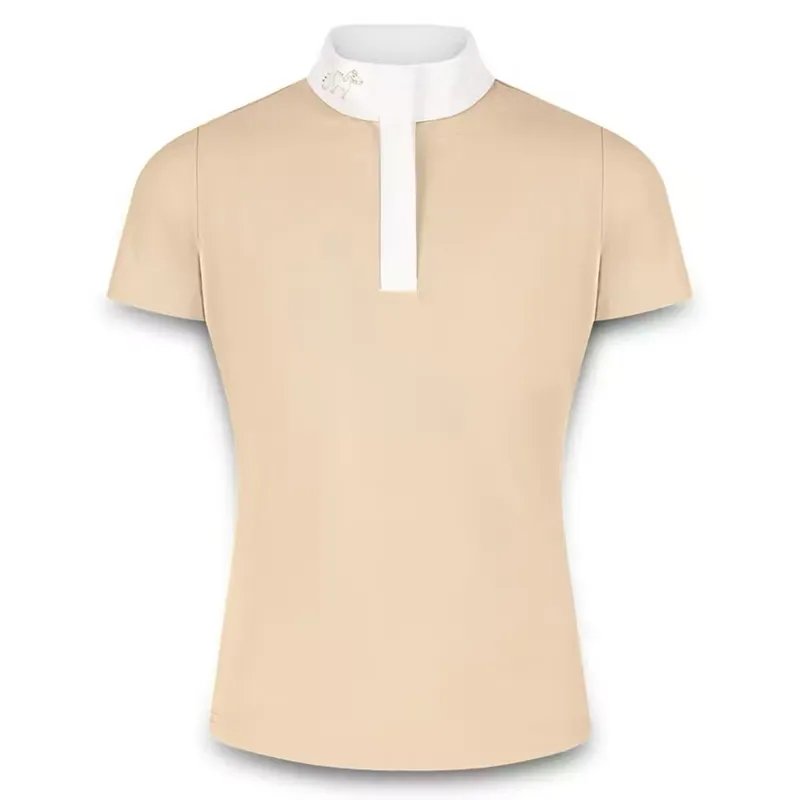 Kentucky Tokyo Junior Girls Short Sleeve Show Shirt - Beige