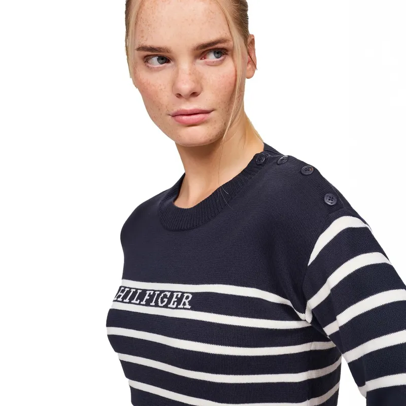 Tommy Hilfiger Fairfield Women's Stripe Sweatshirt - Desert Sky-2