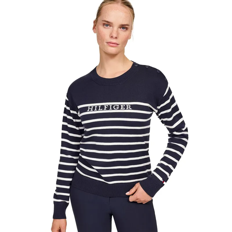 Tommy Hilfiger Fairfield Women's Stripe Sweatshirt - Desert Sky