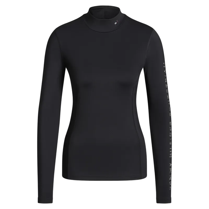 Tommy Hilfiger Amelie Women's Rhinestone High Neck Base Layer - Black-1