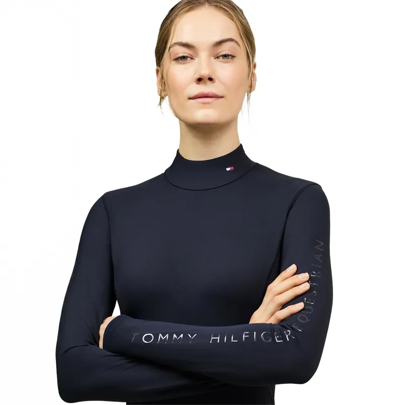 Tommy Hilfiger Ava Women's High Neck Base Layer - Desert Sky-3