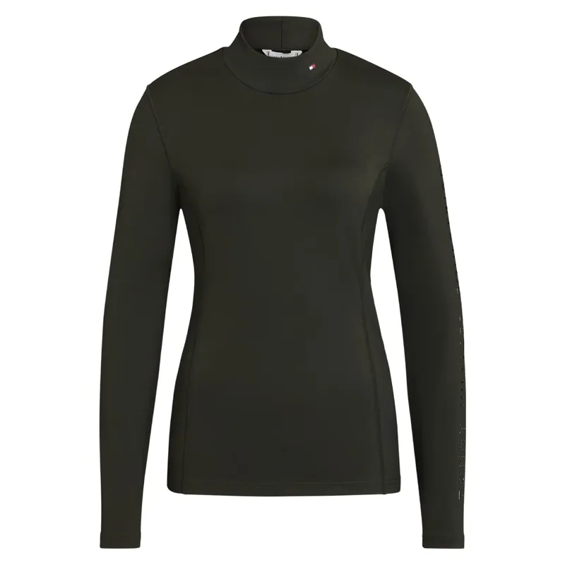 Tommy Hilfiger Ava Women's High Neck Base Layer - Pine-1