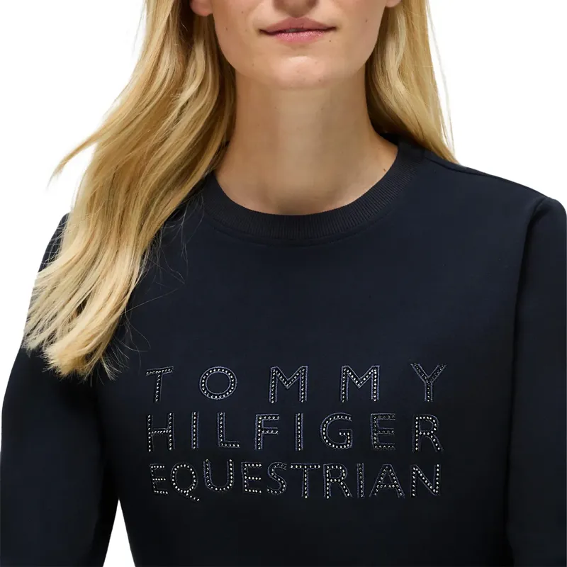 Tommy Hilfiger Belair Rhinestone Women's Sweatshirt - Desert Sky-3