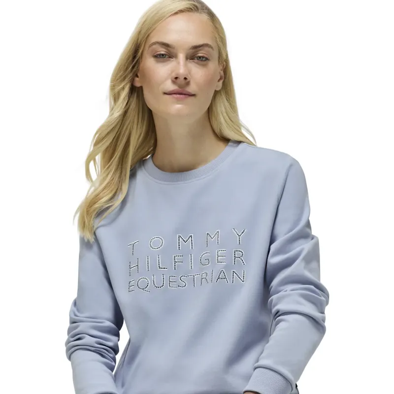 Tommy Hilfiger Belair Rhinestone Women's Sweatshirt - Sweet Blue-3