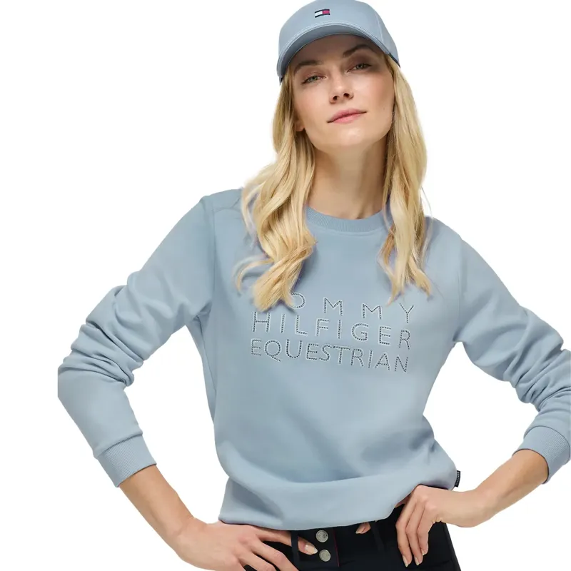 Tommy Hilfiger Belair Rhinestone Women's Sweatshirt - Sweet Blue-4