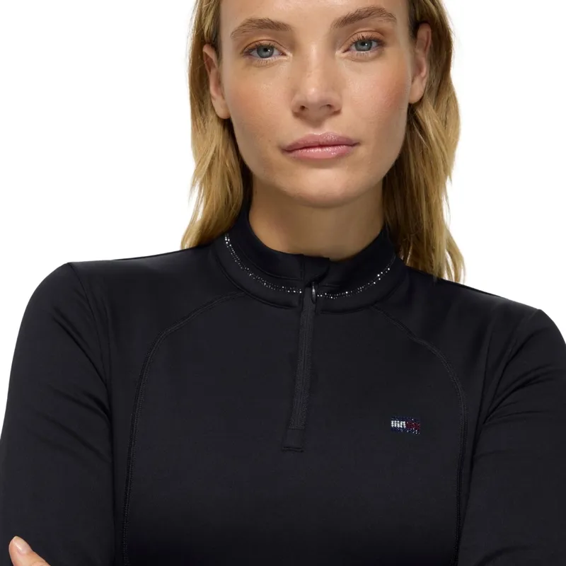 Tommy Hilfiger Cady Women's Rhinestone Training Top - Black-3