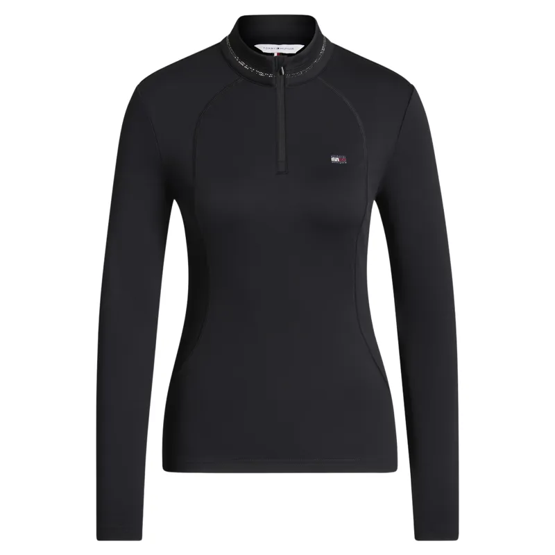 Tommy Hilfiger Cady Women's Rhinestone Training Top - Black-1