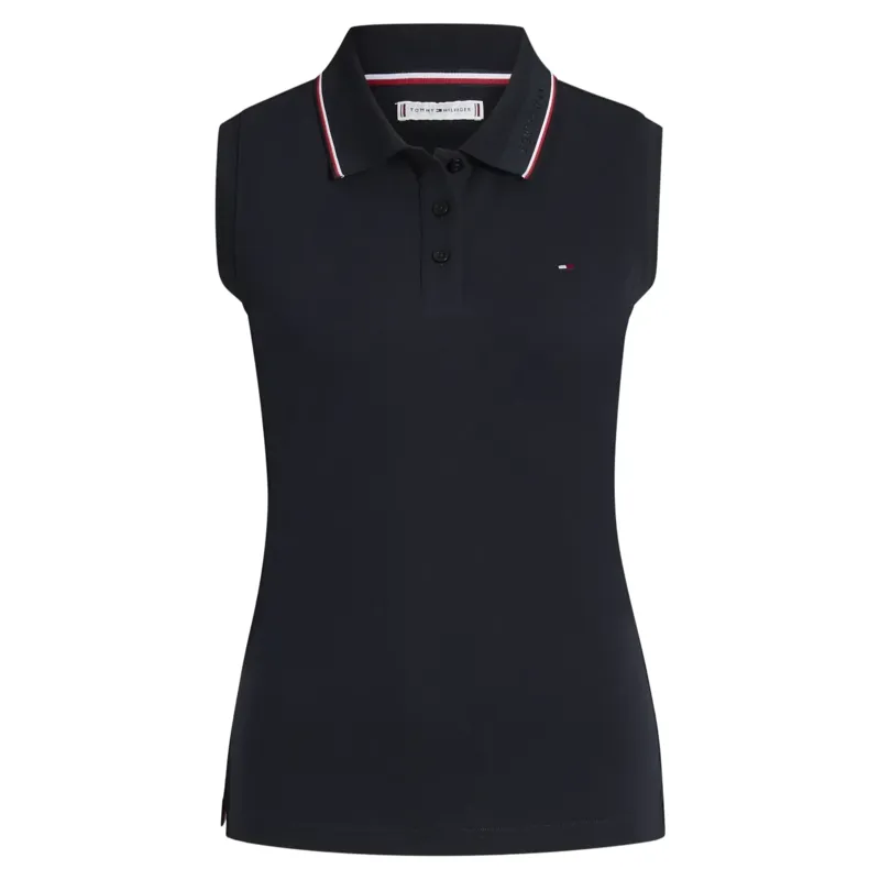 Tommy Hilfiger Cordova Womens Sleeveless Polo Shirt - Desert Sky-3