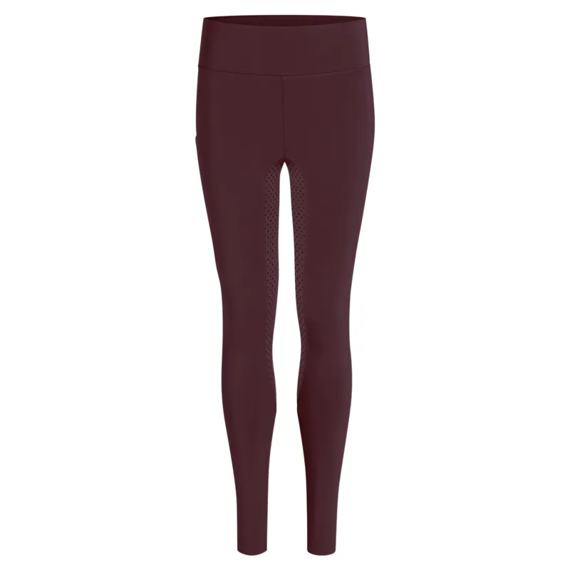 Tommy Hilfiger Devon Junior Full Grip Riding Tights - Deep Burgundy Pre-Order-3
