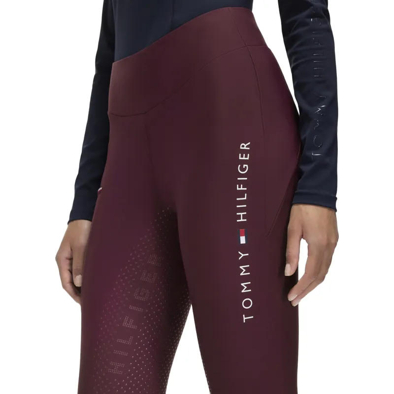 Tommy Hilfiger Elmira Women's Full Grip Riding Tights - Deep Burgundy Pre-Order-1