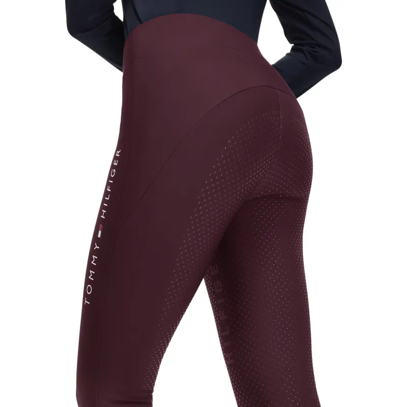 Tommy Hilfiger Elmira Women's Full Grip Riding Tights - Deep Burgundy Pre-Order-3