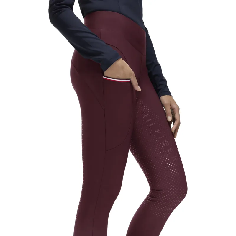 Tommy Hilfiger Elmira Women's Full Grip Riding Tights - Deep Burgundy Pre-Order-2