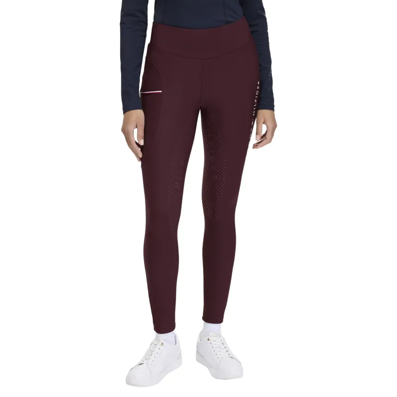 Tommy Hilfiger Elmira Women's Full Grip Riding Tights - Deep Burgundy Pre-Order