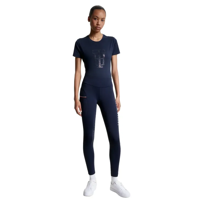 Tommy Hilfiger Elmira Full Grip Women's Riding Tights - Desert Sky-3