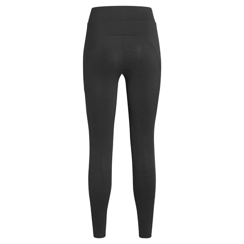 Tommy Hilfiger Elmira Rhinestone Women's Full Grip Riding Tights - Black-1