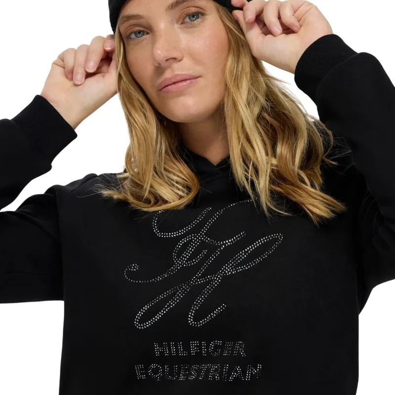 Tommy Hilfiger Estelle Women's Rhinestone Hoodie - Black-3