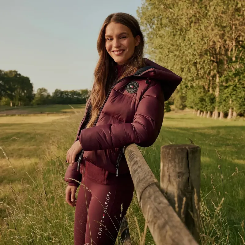 Tommy Hilfiger Glendale Women's Puffer Jacket - Deep Burgundy-5