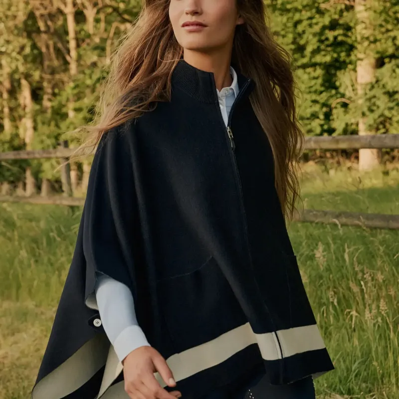Tommy Hilfiger Greenwood Women's Knitted Cape - Desert Sky-2