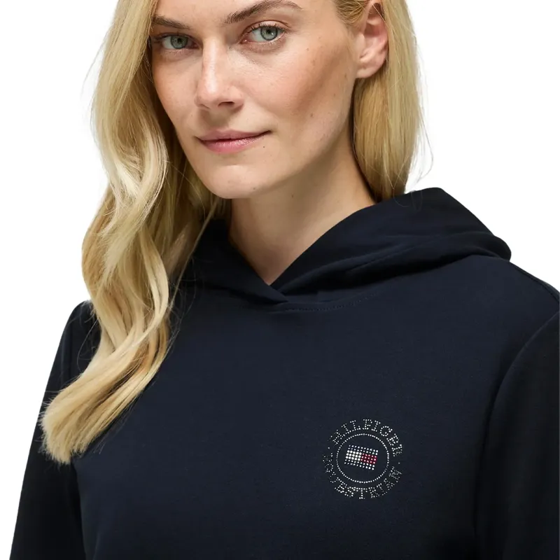 Tommy Hilfiger Hollywood Women's Rhinestone Hoodie - Desert Sky-3