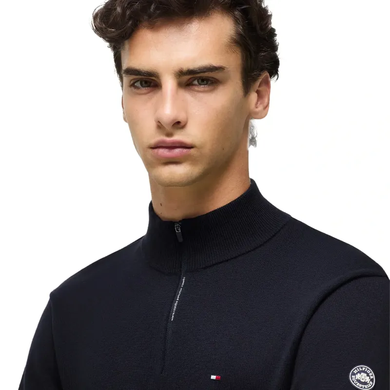 Tommy Hilfiger Irvine Men's 1/4 Zip Sweatshirt - Desert Sky-4