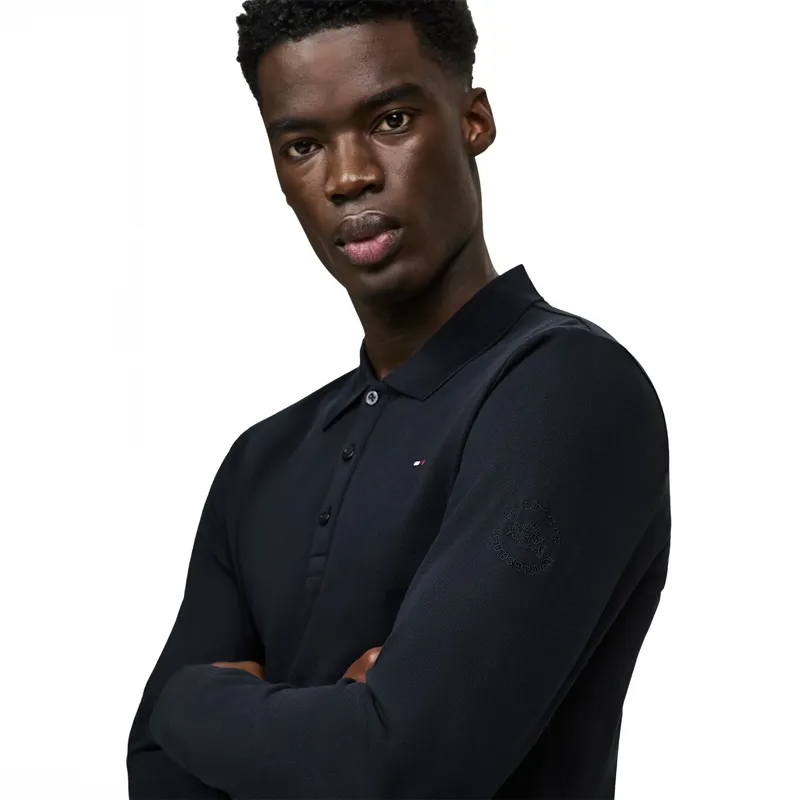 Tommy Hilfiger Erwin Mens Long Sleeve Polo Shirt - Desert Sky-3
