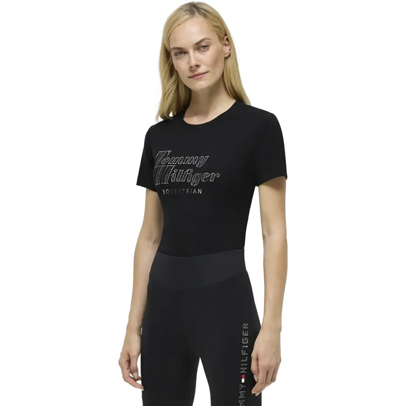 Tommy Hilfiger Malibu Rhinestone Women's T-Shirt - Black