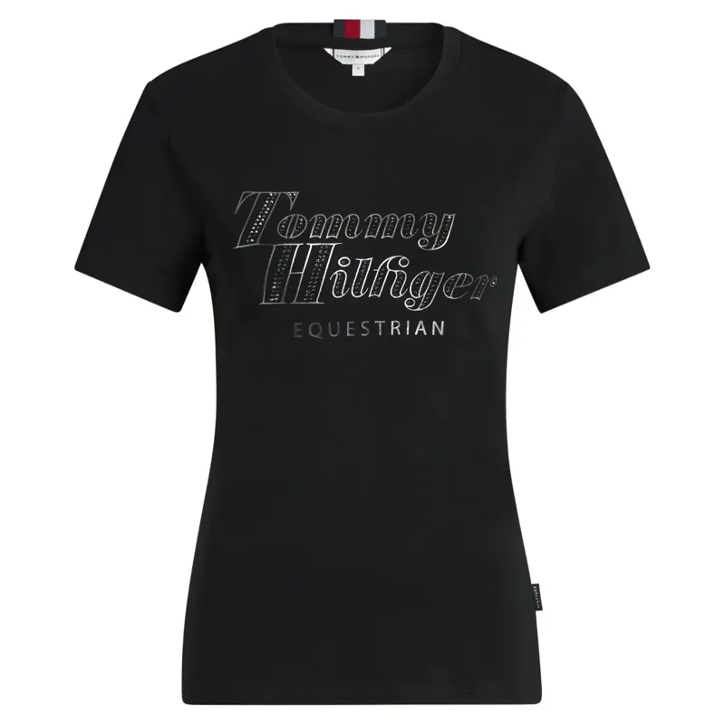 Tommy Hilfiger Malibu Rhinestone Women's T-Shirt - Black-2