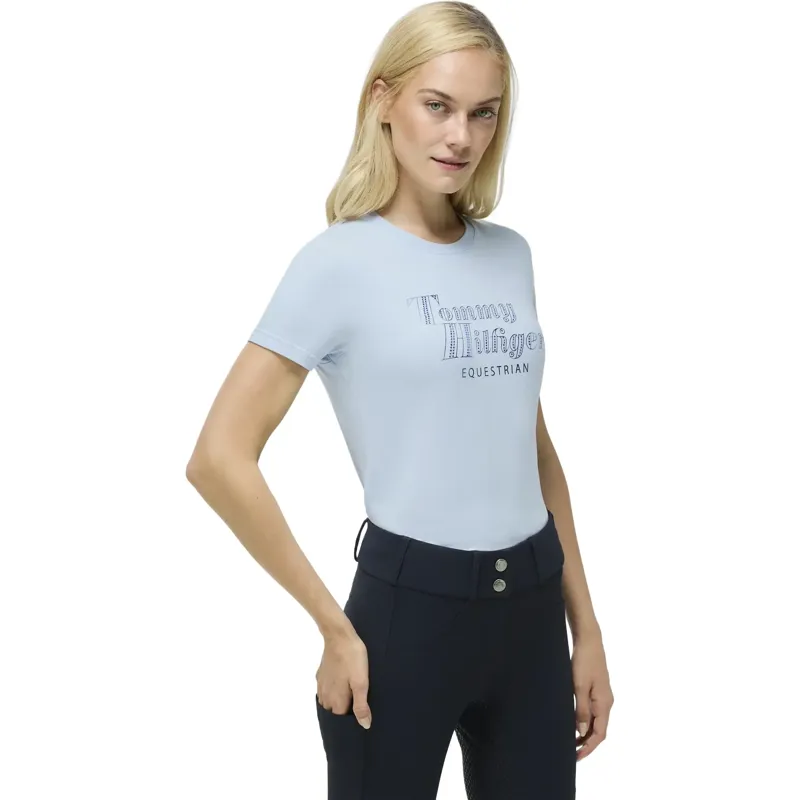 Tommy Hilfiger Malibu Rhinestone Women's T-Shirt - Sweet Blue