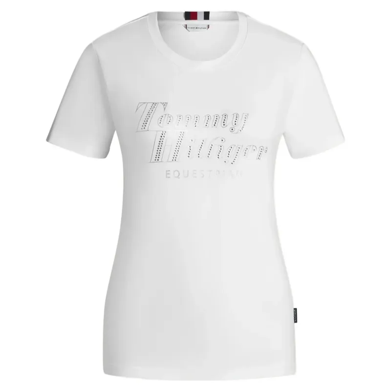 Tommy Hilfiger Malibu Rhinestone Women's T-Shirt - Optic White-3