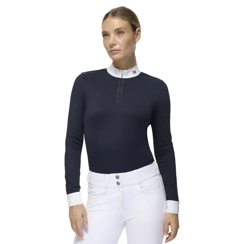 Tommy Hilfiger Monica Womens Rhinestone Show Shirt - Desert Sky