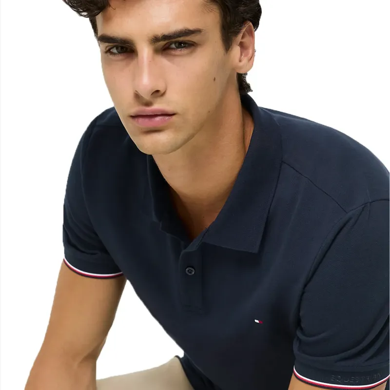 Tommy Hilfiger Pique Men's Polo Shirt - Desert Sky-4