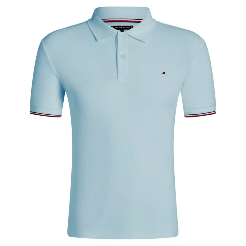 Tommy Hilfiger Pique Men's Polo Shirt - Sweet Blue-3