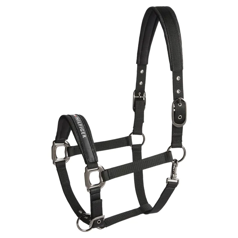 Tommy Hilfiger Yale Shine Halter and Lead Rope Set - Black-1