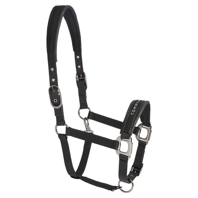Tommy Hilfiger Yale Shine Halter and Lead Rope Set - Black-2