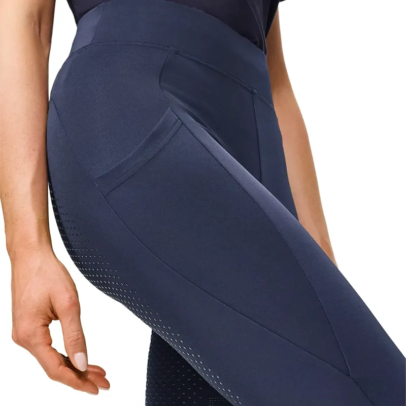 Tommy Hilfiger Amber Full Grip Women's Riding Tights - Faded Indigo-4