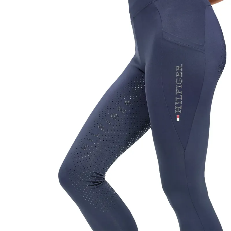Tommy Hilfiger Amber Full Grip Women's Riding Tights - Faded Indigo-5