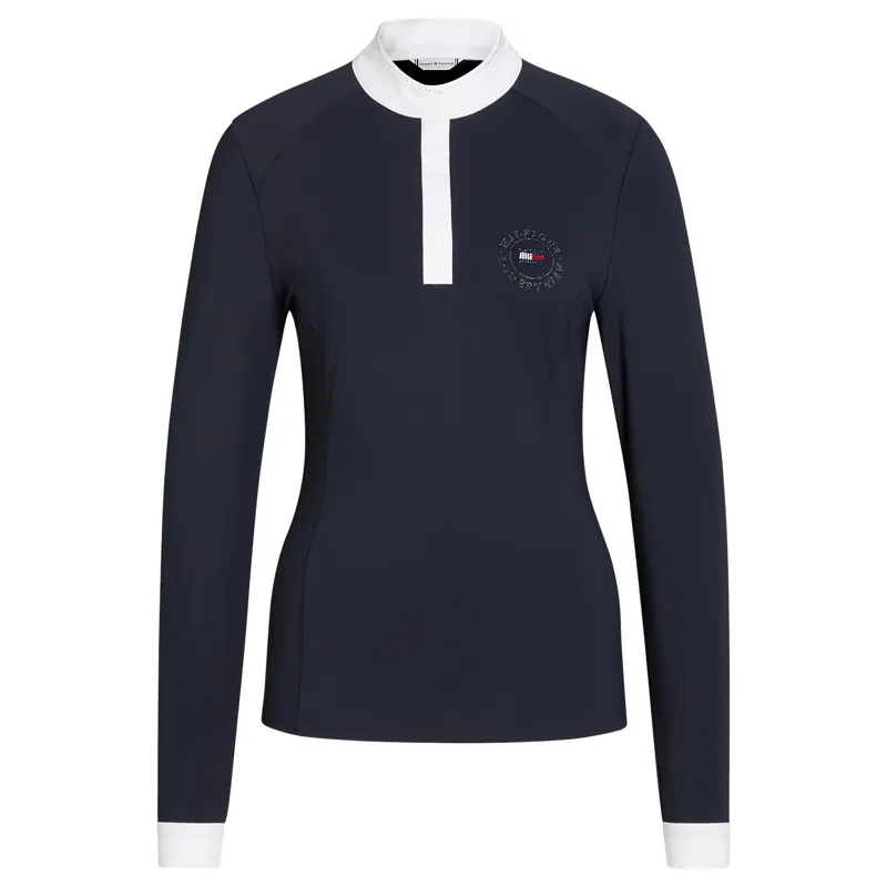 Tommy Hilfiger Taylor Womens Rhinestone Show Shirt - Desert Sky-3