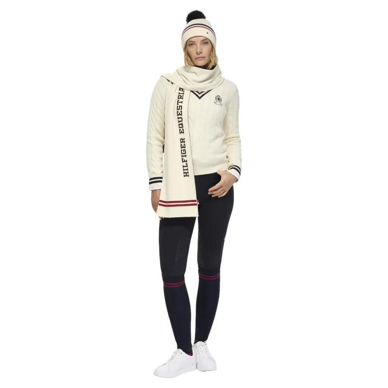 Tommy Hilfiger Vanderbilt Knitted Scarf - Ecru-1