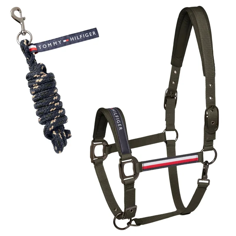 Tommy Hilfiger Yale Halter and Lead Rope Set - Camo Green Pre-Order