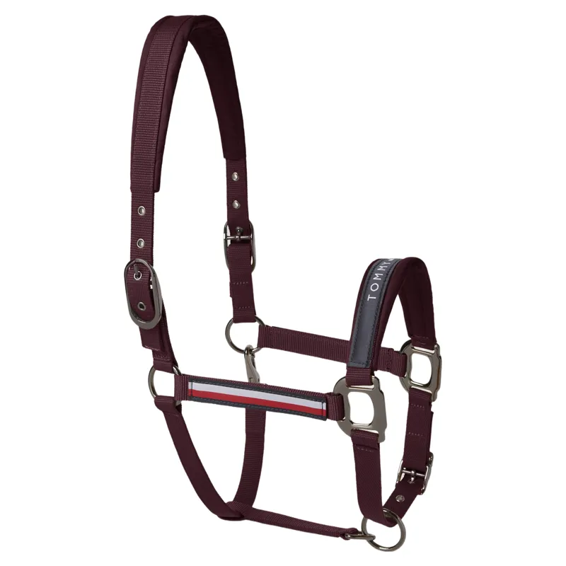 Tommy Hilfiger Yale Halter and Lead Rope Set-Deep Burgundy-3