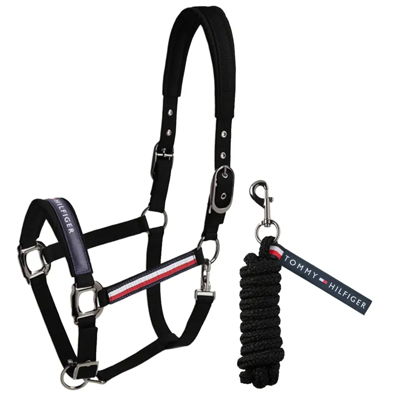 Tommy Hilfiger Yale Halter and Lead Set - Black