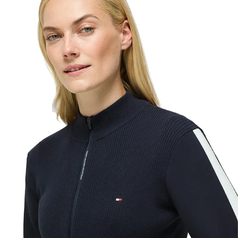 Tommy Hilfiger Mirada Women's Zip-Up Knit Sweatshirt - Desert Sky-3