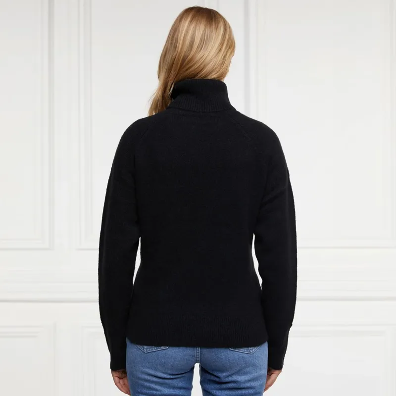 Holland Cooper Tori Turtleneck Knit Ladies Sweater - Black-5