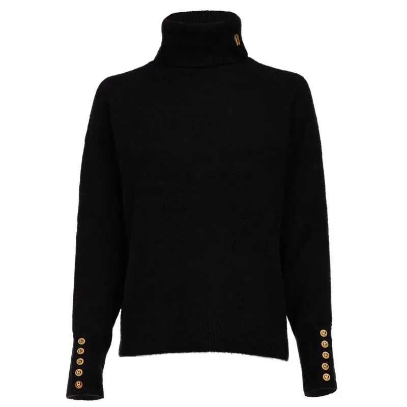 Holland Cooper Tori Turtleneck Knit Ladies Sweater - Black-6