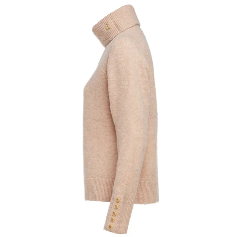 Holland Cooper Tori Turtleneck Knit Women's Sweater - Light Camel-6