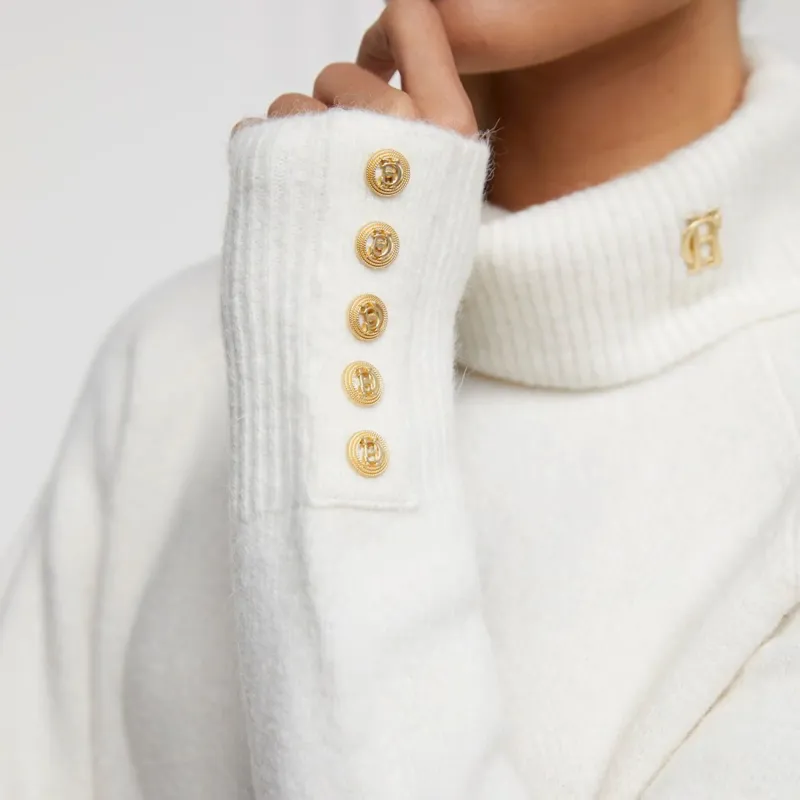 Holland Cooper Tori Roll Neck Knit Ladies Sweater - Natural-3