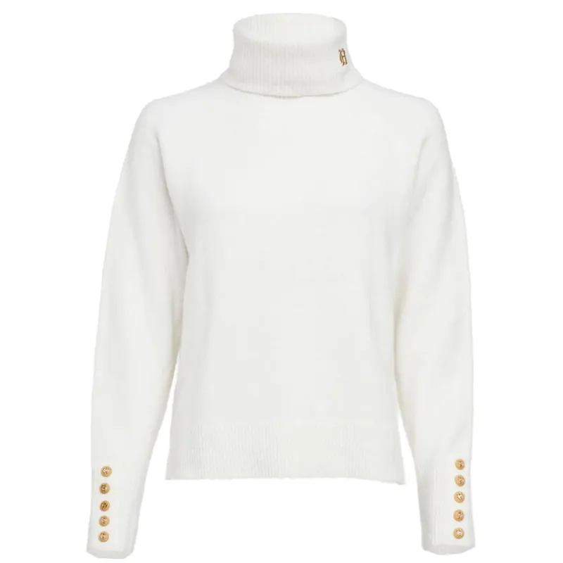 Holland Cooper Tori Roll Neck Knit Ladies Sweater - Natural-5