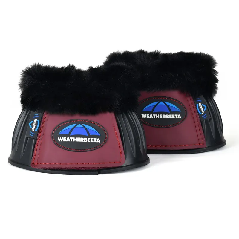 WeatherBeeta Tough-Tec Prime Fleece Bell Boots - Black/Burgundy-5