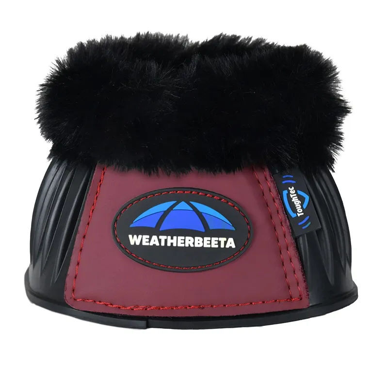 WeatherBeeta Tough-Tec Prime Fleece Bell Boots - Black/Burgundy-2